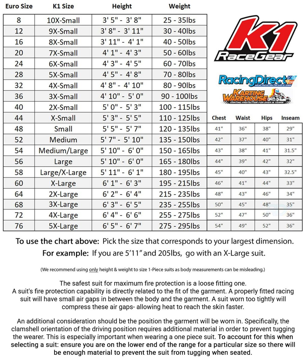 K1 - Challenger SFI-1 Auto Racing Suit - Nomex Style Fire - SFI