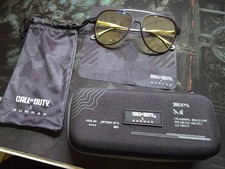 Gunnar X Call Of Duty Black Hard Glasses Sunglasses w Zip Case , Pouch, Cloth