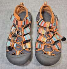 Keen Newport H2 Orange stripe Hiking Sports Sandals BigKids Youth Sz 5 US 38 EUR
