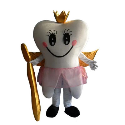 Tooth Angel Custom Mascot Costume Adult Cartoon Costume With Fan For Commercial