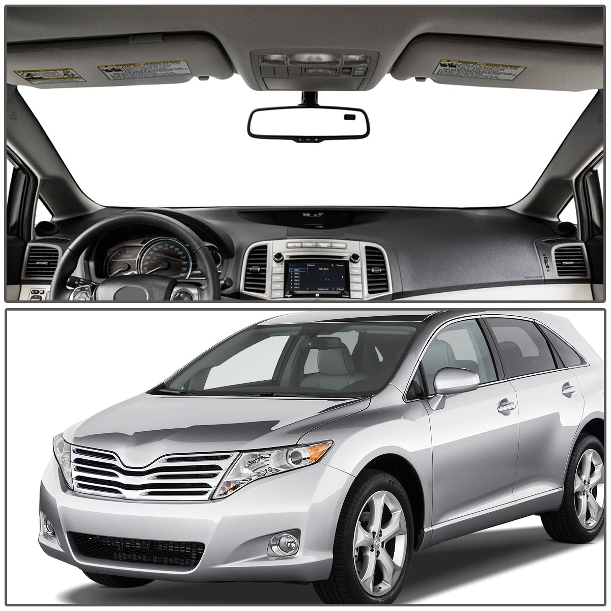 For 2009-2016 Toyota Venza Factory Style Interior Grey Left Driver Sun Visor