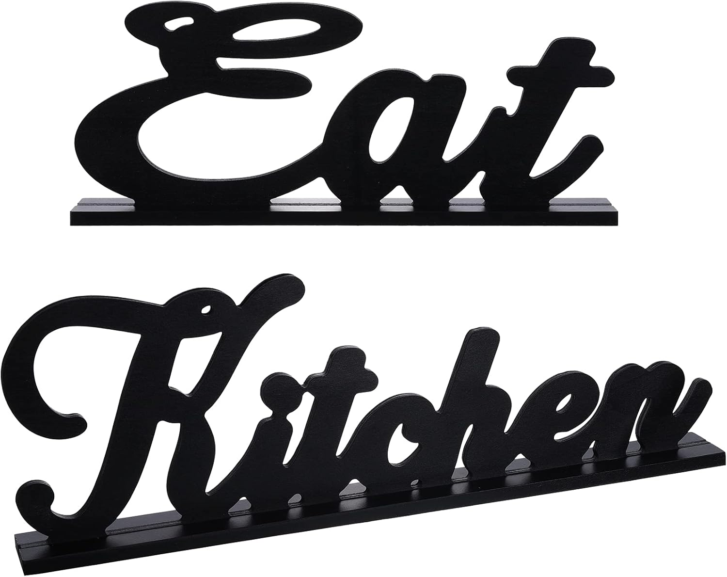 2 Wooden Eat Signs for Kitchen Rustic Farmhouse Decor