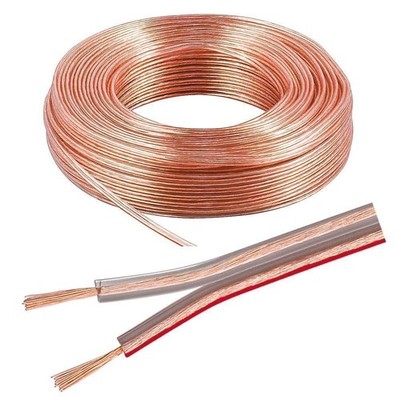 Premium HiFi Lautsprecherkabel 2x 1,5mm² Transparent Länge freiwählen