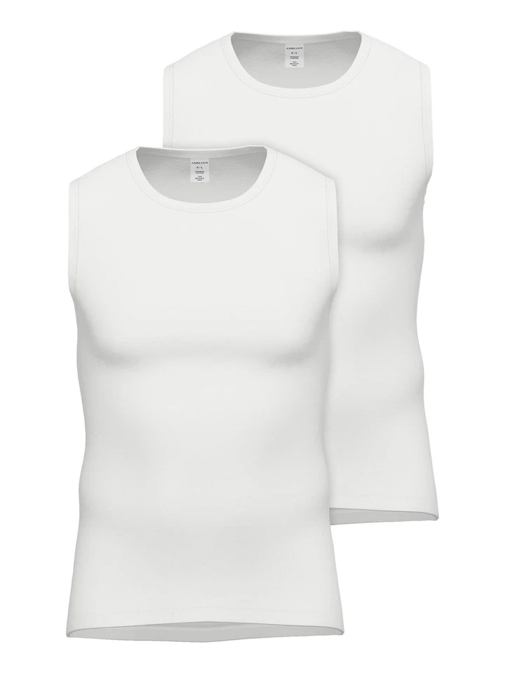 Lot de 2 débardeurs Day Classic Ammann | Coton super-peigné | M-4XL, Blanc - Photo 1/1