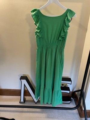 Ba&sh Kleid grün Rüschen grün Rüschen hinten offen Größe 0 / UK 6