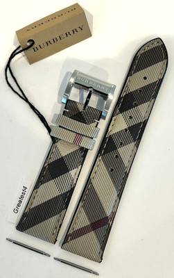 Brand New Burberry Replacement Strap for BU9029 Multi-Colored with Buckle 20 mm