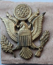 United States Army Officer's Collar Badge. Missing Securing nut. (O205)