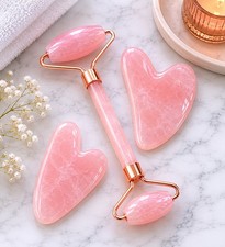 Super Combo 1 Roller  2 Gua Sha, Face Body Facial Therapy Massager Stone Beauty