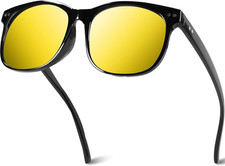 Night Driving Glasses for Women Men Polarized HD Anti-Glare yellow lens