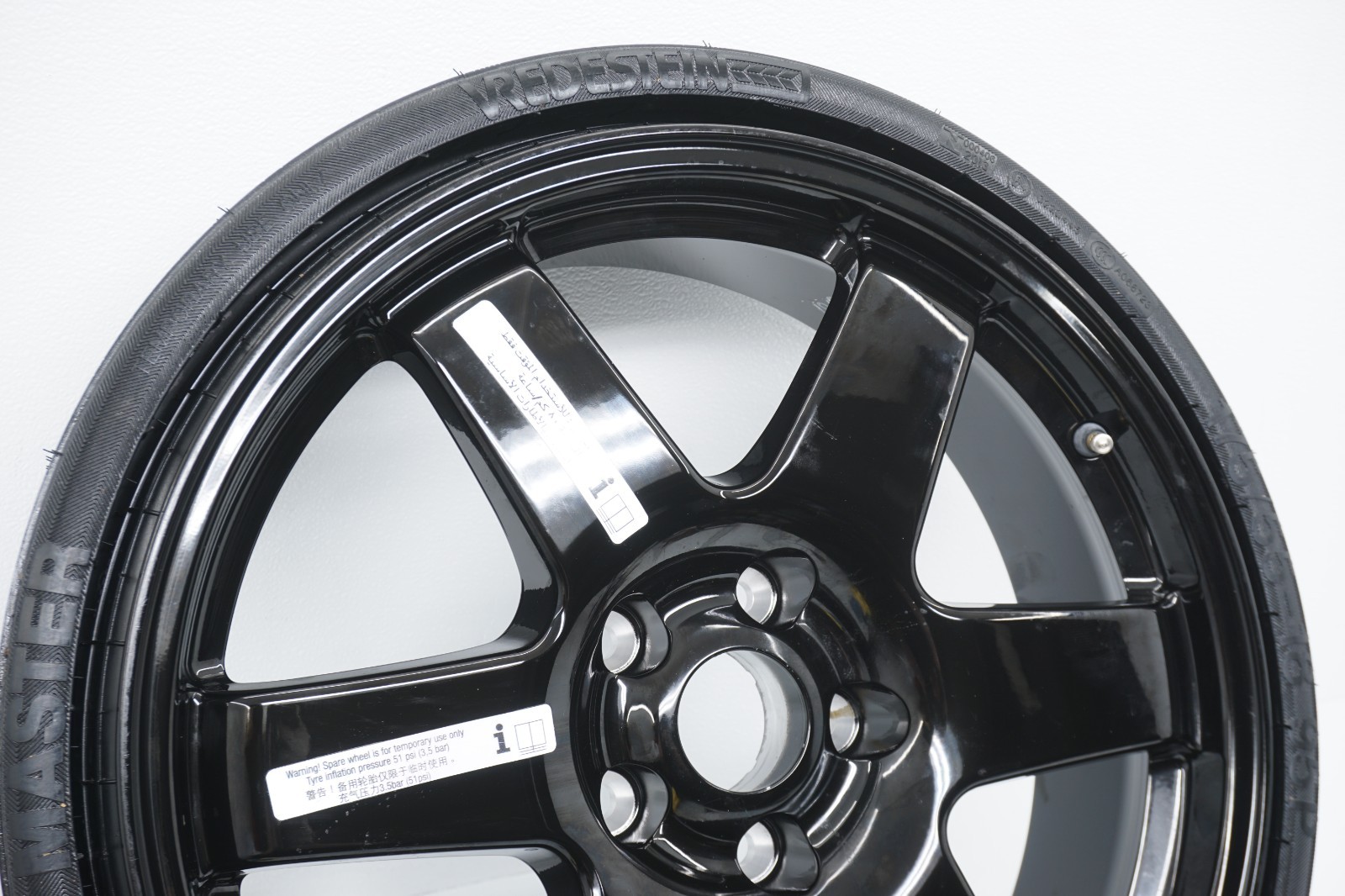 2014-2020 MASERATI GHIBLIP OEM SPARE WHEEL RIM R18 TIRE VREDSTEIN 175/55 95