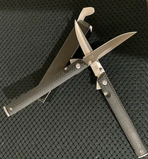 Lot Of Two (2): M390 BLACK Composite Fiber Jack Knives