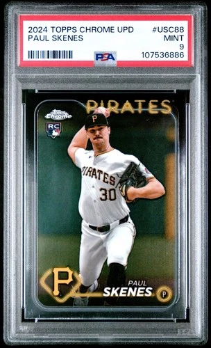 2024 Topps Chrome Paul Skenes #USC88 PSA 9 Mint RC Pirates Rookie Update Series