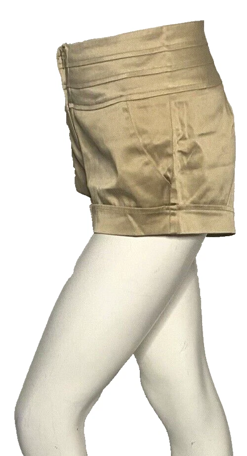 Mini Pantalones Cortos Charlotte Russe Mujer Dorado Satinado Talla L – Bolsillos de tiro medio Foto 3 de 4