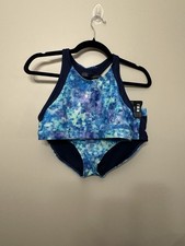 Athleta Girls Blue Daybreak Two Piece Swimsuit Size 16