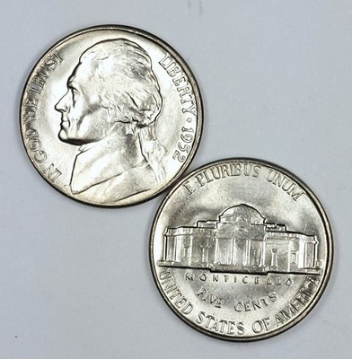 1952 D UNCIRCULATED JEFFERSON NICKEL CHOICE TO GEM BU