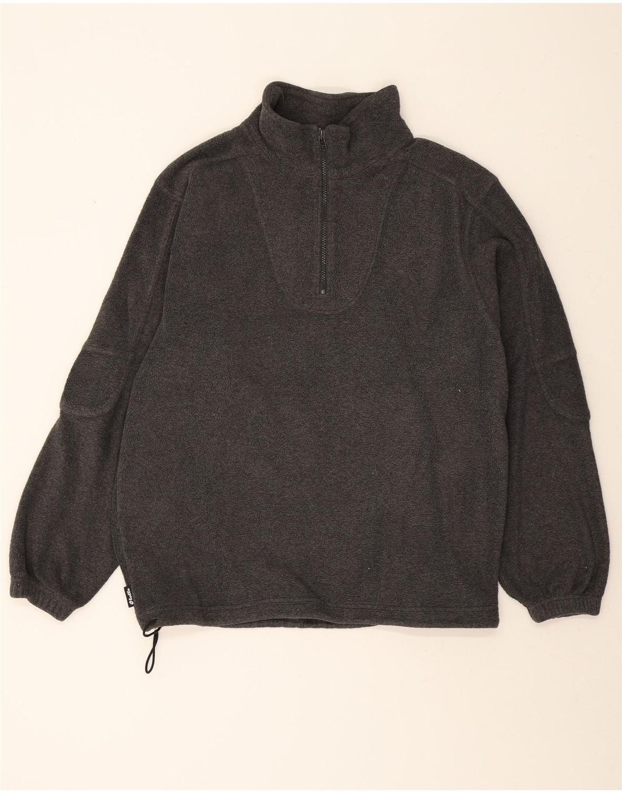 LOTTO Mens Zip Neck Fleece Jumper Large Grey Polyester DN87