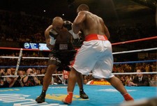 Danny Williams white trunks and Mike Tyson black trunks fights eac 2004 Photo 95