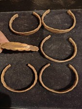 Pure Copper Twisted Wire Cuff Bracelet for Women and Men Hand Made Vintage
