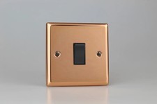 Switch Copper Intermediate Light 10A Urban Polished + Black Insert Varilight