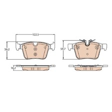 Satz Bremsbeläge Bremsklötze hinten für Jaguar XE X760 XF 2 X260 | 24616643