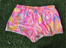 Lilly Pulitzer Girls XL 12-14 Anita Pull On Shorts Floral Print 100 Cotton