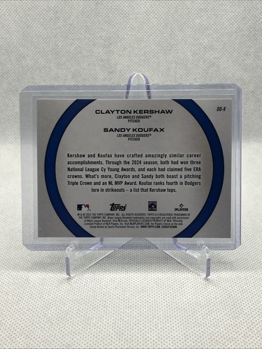 2025 Topps Series 2-Dynamic Duos-Kershaw/Koufax #DD-8 - Picture 2 of 2