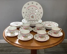 Wedgwood SET of 6 Naomi bone china FIVE-piece place settings