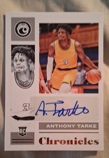 2021-22 Panini Chronicles Draft Picks Autograph Anthony Tarke CR-ATA Bronze RC