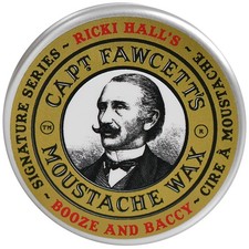 Captain Fawcett Booze & Baccy Moustache Wax Ricki Hall 15ml starker Halt