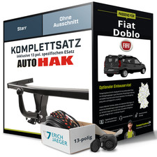 Anhängerkupplung starr für FIAT Doblo +E-Satz EC 94/20 inkl. EBA