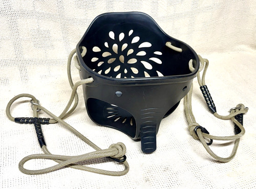 Seleware Heavy-Duty High Back Full Bucket Child Swing Seat Black Elephant Nice!