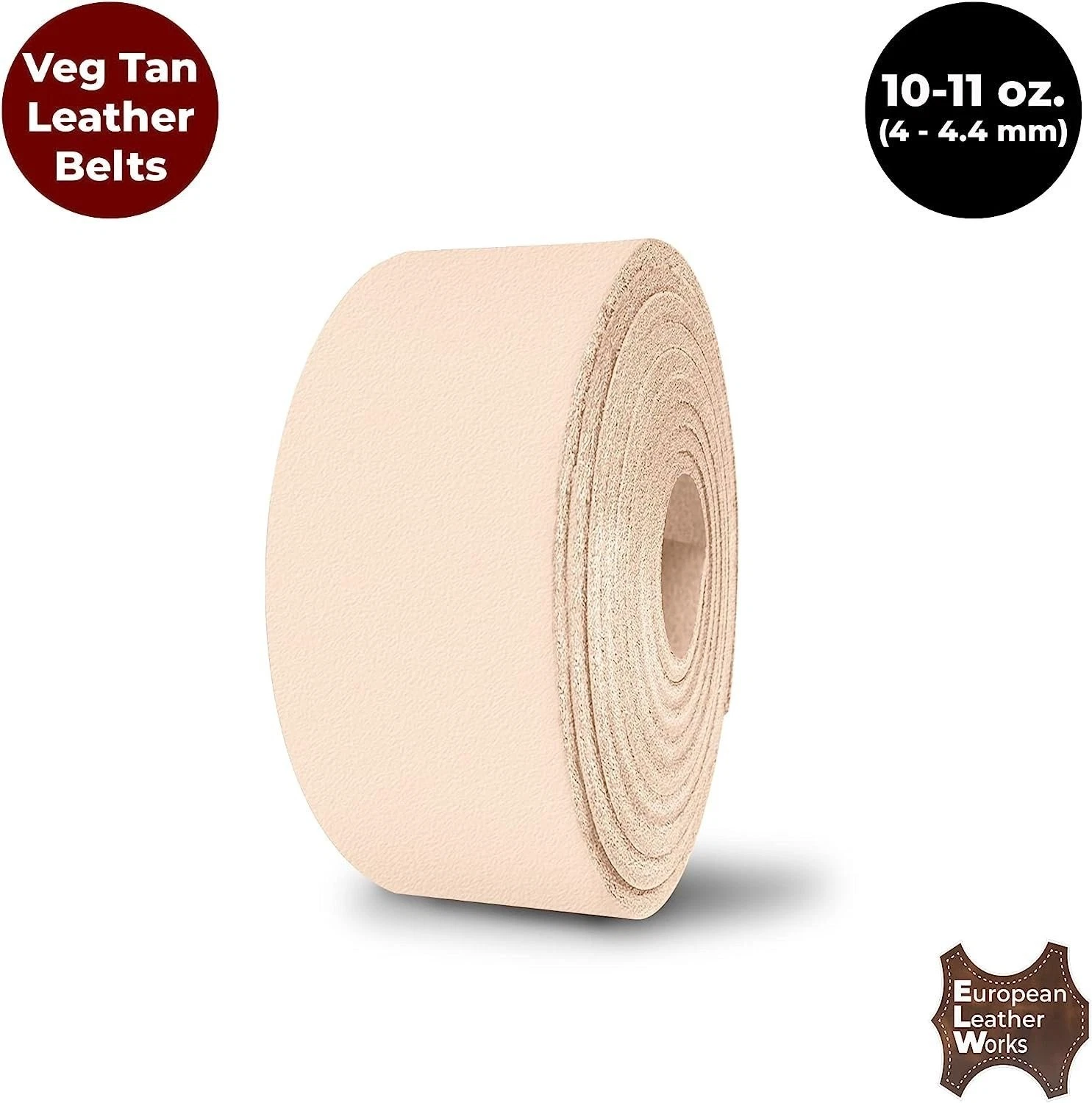 ELW Leather Blank Belt - 8-9 to 13-15 oz Thickness Cowhide Vegetable Tanned image 20