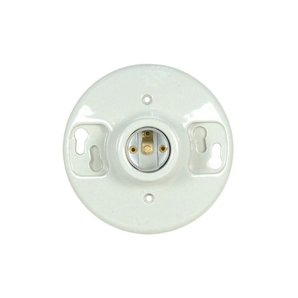Потолочная розетка из глазурованного фарфора Satco без ключа - 2 Винтовые клеммы