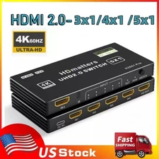 8K 60Hz HDMI2.1 3x1 4x1 5x1 Video Switch 4K 120Hz HDMI Switch HDR 3 4 5 in 1 Out
