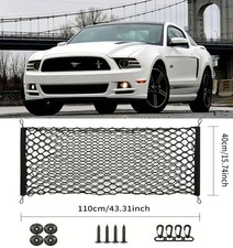 Rear Trunk Envelope Style Mesh Organizer Cargo Net For Ford Mustang 2005-14 New Rear Trunk Envelope Style Mesh Organizer Cargo Net For Ford Mustang 2005-14 New