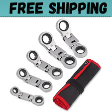 Stubby Wrenches Set Flex Head Ratcheting Wrench Set Double Box End Ratchet Wren