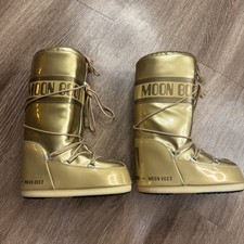 Moon Boot Vinile Snow Boots Shiny Metallic Go...