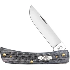CASE XX KNIVES SOD BUSTER JR - POCKET WORN GRAY BONE CRANDALL JIG 6137 CS (58412