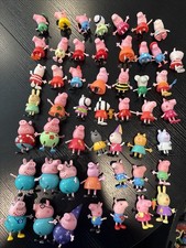 Large Lot Of 50 Peppa Pig Figures George Suzy Edmund Zoe Rebecca Wendy Daddy Mom