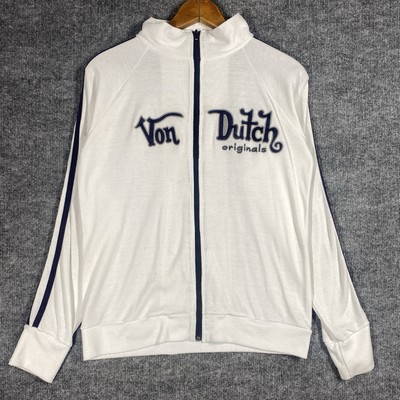 VINTAGE Von Dutch Originals Full Zip Track Jacket Sweatshirt Womens Small