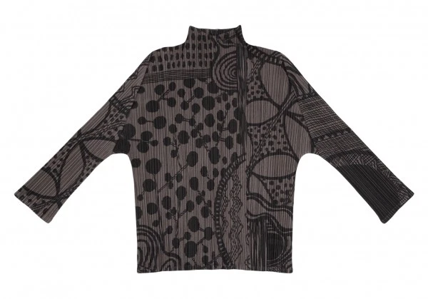 Chaqueta plisada con estampado múltiple PLEATS PLEASE talla 4 (K-125388) Foto 2 de 4