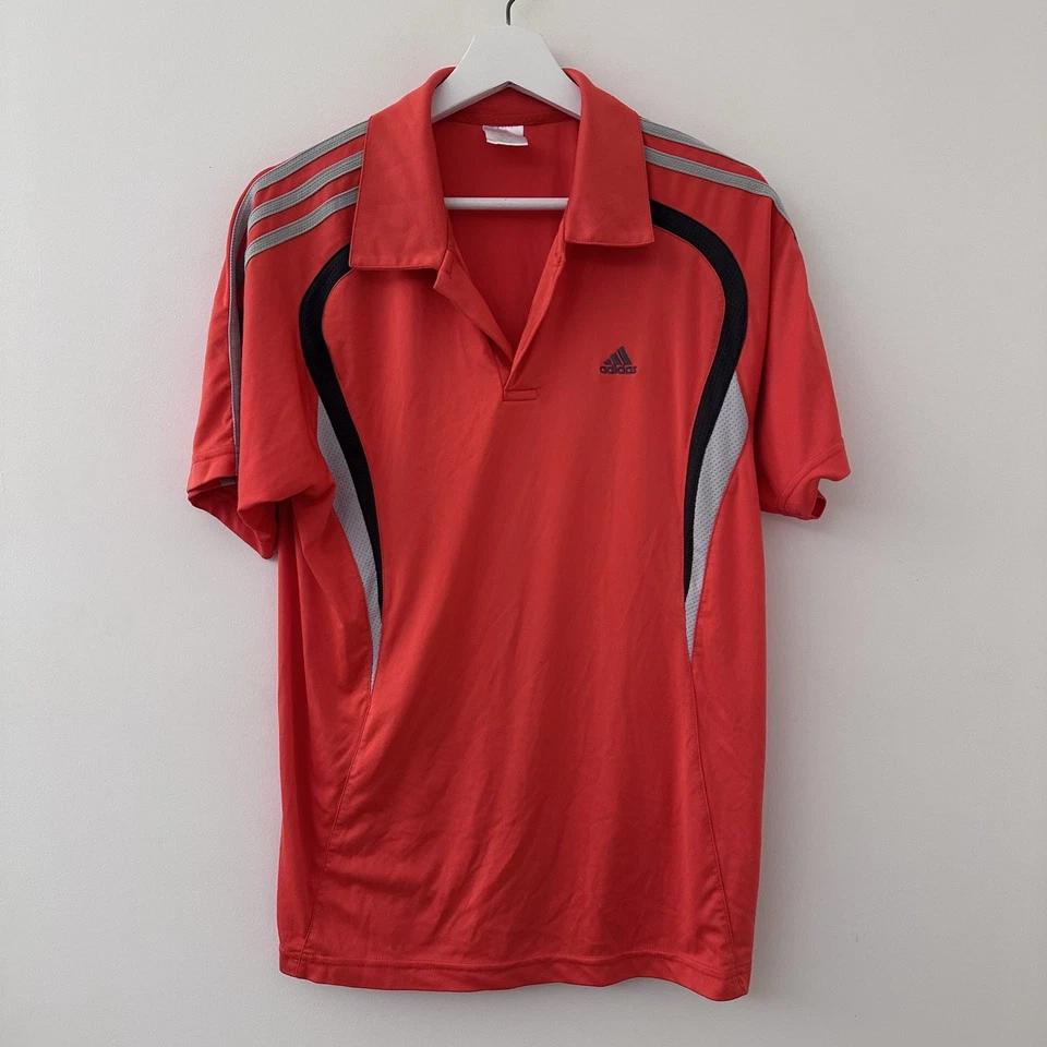 Adidas Mens Classic Y2K Activewear Golf / Tennis Polo Shirt - Stretch Slim Large