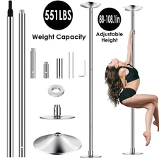 9FT Professional Spinning Dancing Pole 45mm Stripper Dance Pole for Home Fitness