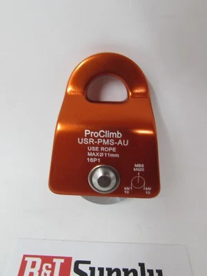 SPYDER CLIMB RIGHT ARBORIST CLIMBING RIGGING MICRO PULLEY 1/2" 11MM 20KN 4,496LB