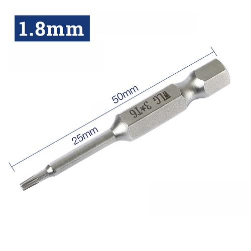 Solid Torx Screwdriver Bit Magnetic 1/4" Hex Star Security Pin T3 to T40 Long - Picture 20 of 59