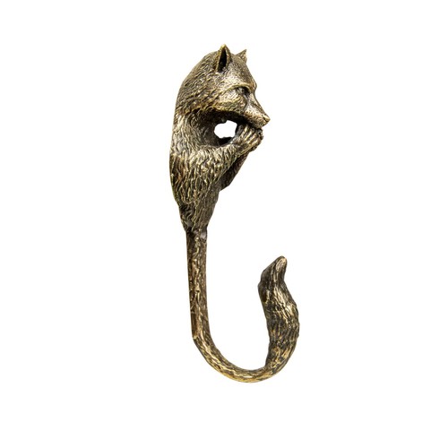 New wall hook, raccoon made of brass, decor, exclusive gift - 第 1/12 張圖片