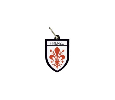 keychain key chain ring flag national shield florence italy firenze