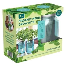 Modern Sprout's 2 Pack Organic Herb Garden Grow Kit