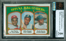 1972 TOPPS LOA # 87  STARGELL - AARON PROOF BGS 8 MAC SOLO FINEST $1,000 CARD *