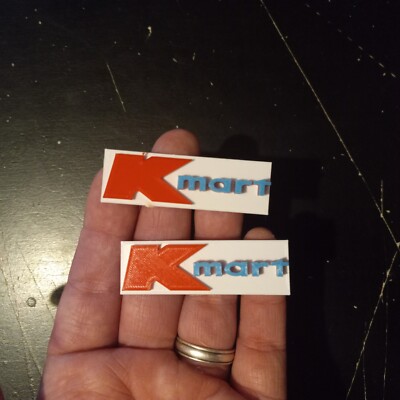 TWO Classic Kmart HO Scale Logo Signs  3D PRINTED 1:87 Scale